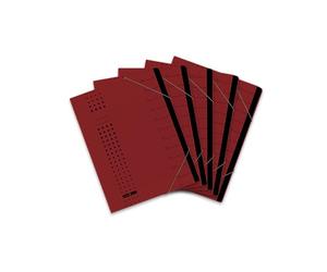 Elba Sorting File Chic, 12 Compartments, Carton Bordeaux