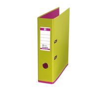 Elba Strongline MyColour Lime Green and Fuschia Pink 80mm A4 Lever Arch Polyprop