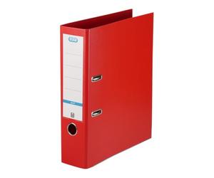 Elba Strongline - Raccoglitore ad archi con meccanismo a leva, in plastica, linea robusta, formato A4 Single Rosso