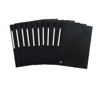 Elba Urban 400104347 - Cartellina con angoli angolari, 10 pezzi, in plastica, DIN A4, opaca, con 2 elastici, colore: Nero