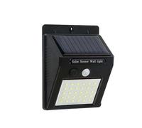 lampada solare led da parete elbat eb0393 30 lumen 6500k luce fredda ip44 misura 9.6x12.4x4.8cm applique muro batteria 1200mah