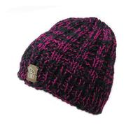 ELBEC | Dolomites Bro - Berretto Fatto a Mano nelle Dolomiti Lana Merinos e Alpaca 100% Italiana di Altissima qualità Adatto a Temperature -20°C / +10°C Bi-Colore Magenta/Nero Taglia Unica