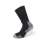 ELBEC | Hiking Nature - Calza a Gambaletto Pesante in Lana Merinos Calza Rinforzata su Punta e Tallone Calzino per Attività Invernale Made in Dolomiti Taglia L Nero/Grigio