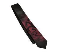 Elbenwald cravatta Game of Thrones con design dello stemma della Casa Targaryen per uomo donna unisex 151 x 7 cm nero rosso