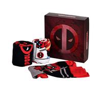 Elbenwald Deadpool - Set di 3 calzini assortiti, in confezione regalo, multicolore, L