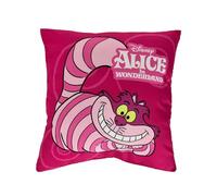 Elbenwald Disney - Cuscino reversibile, confezione da 2 pezzi, 38 x 38 cm, con gatto di Alice e Aristocats Marie, idea regalo per i fan della Disney (Alice nel paese delle meraviglie - Gatto di
