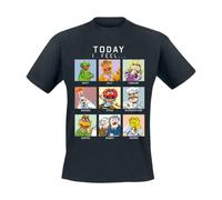 Elbenwald Maglietta con strade sesamo con diversi motivi, per uomo e donna, unisex, in cotone, colore nero, Today I Feel, S