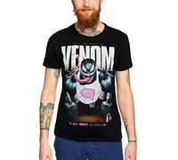Elbenwald Maglietta Venom So Many Snacks Stampa Frontale Marvel Donna Uomo Unisex Cotone Nero - XL