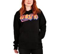 Elbenwald Naruto Felpa con Cappuccio Oversize per Uomo Donna Unisex Cotone Nero - S