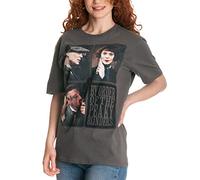 Elbenwald Peaky Blinders - Maglietta da uomo e da donna, in cotone, colore: Grigio, Griglia per ritratti, S