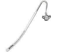 Elbenwald Segnalibro di Harry Potter con Pendente di Fascino di Chibi Hedwig Chibi, multicolore, Placcato Argento 14cm, one size, (HPBM087)