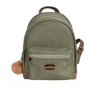 Elbenwald Star Wars The Mandalorian - Mini zaino Grogu con cerniera Mando e con ciondolo peluche 24 x 29 x 14 cm regolabile verde e marrone