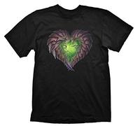 Elbenwald Starcraft 2 - T-Shirt Zerg Heart Tratta dal Gioco - Maglietta in Cotone - Nero - XL
