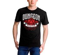 Elbenwald T-Shirt da Uomo Dungeon Master per Fan di Dungeons & Dragons Cotton Nera - L