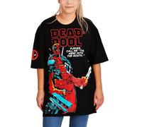 Elbenwald T-Shirt Oversize Deadpool - Motivo The Merc with The Mouth in Cotone per Uomo Donna Unisex Nero - S
