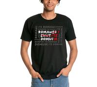 Elbenwald T-Shirt per Fan di Monty Python con Design Romani ITE Domum per Uomo Donna Unisex Cotone Nero - M