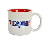 Elbenwald Top Gun - Tazza con logo in ceramica bianca