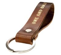 ELBERCRAFT - Portachiavi in pelle, piccolo regalo di Pasqua per i tuoi cari, unisex, prodotto in Germania, One And Only Natural