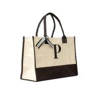 Elberfelder Leinen Borsa per canva personalizzata l idea regalo l con fondo robusto l con monogramma l Tote Bag l Borsa l Borsa l Borsa l Oeko-Tex Standard 100 l Borsa della spesa l 100% cotone, p,