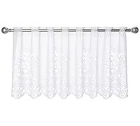 Elbersdrucke Tenda bistrot 1129 bianco semitrasparente 60 x 160 cm tenda corta per soggiorno camera da letto corridoio 501239