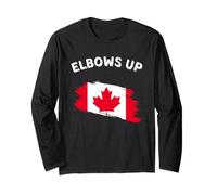 Elbows Up Bandiera Canadese - Supporto Canada Elbows Up Maglia a Manica