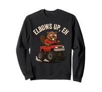 Elbows Up Eh Beaver Maple Dust Truck maglietta divertente Canada Day Felpa