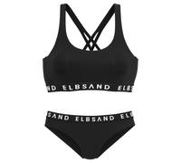 Elbsand Bikini nero / bianco Donna - Abbigliamento - Moda mare - Bikini - Completi bikini - Bikini a bustino Elbsand XL