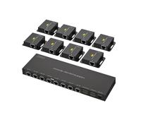 ELC DISTRIBUTORE 1X8 SPLITTER HDMI ESTENSORE 50 MT SINGOLO CAVO RJ45 CAT5E/6
