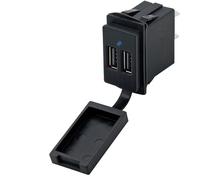 ELC DOPPIA PRESA USB DA PANNELLO 12V/24V 4.8A CON FISSAGGIO AUTOBLOCCANTE
