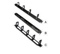 ELC PANNELLO PASSACAVI CON SPAZZOLA 1 UNITA NERO ARMADI RACK 19 FIGURA B