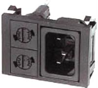 ELC SPINA PANNELLO TRIPOLARE C14 CON DOPPIO PORTAFUSIBILE