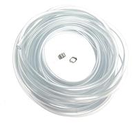 ELCAN 10 metri di tubo o tubo multiuso universale trasparente con diametro 4x6mm con 2 fascette. PVC flessibile alimentare. Per acqua, gas, benzina, oli, industria, acquari...