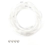 ELCAN 10 metri di tubo o tubo multiuso universale trasparente con diametro 6x9mm con 2 fascette. PVC flessibile alimentare. Per acqua, gas, benzina, oli, industria, acquari...