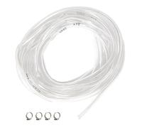 ELCAN 10 metri di tubo o tubo multiuso universale trasparente con diametro 8x11mm con 2 fascette. PVC flessibile alimentare. Per acqua, gas, benzina, oli, industria, acquari...