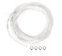 ELCAN 5 metri di tubo o tubo multiuso universale trasparente con diametro 6x9mm con 2 fascette. PVC flessibile alimentare. Per acqua, gas, benzina, oli, industria, acquari...