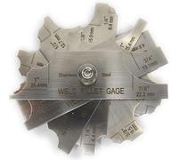 ELCAN Calibro per saldatura tipo Gauge, calibro per la misurazione e l'ispezione di saldature di testa e d'angolo e preparazioni angolari, in acciaio inossidabile con incisione laser