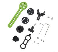 Elchuiaby Nylon Bike GPS Mount con Light Holder per Ciclismo (verde) | Adatto per Garmin Edge, blocco sicuro, compatibilità bici da strada, visualizzazione dati stabile, facile accesso