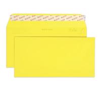Elco 18833.72 Color Box con coperchio e 250 buste per spedizioni, chiusura adesiva, C5/6 DL, 100 g, colore giallo intenso, finestra
