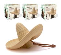 Elcorko - Tappo per vino in silicone, motivo: Sombrero, 3 pezzi