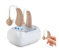 Elctrtici Dispositivo Sonoro Ricaricabile Digitale Per Adulti, Con riduzione del rumore, 4 modalità, Volume regolabile, Con custodia di ricarica, Dietro l'orecchio