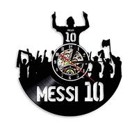 ELD The King 10 Lionel Messi Orologio da Parete Argentina Football Player Vinyl Clock The Unstoppable Force Soccer Legend for Messi Fans Music Art Decor