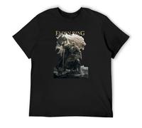 Elden Lion Ring Souls Gaming Mens T-Shirt Black Graphic Unisex Tee Shirt M
