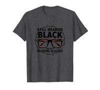 Elder Emo Ancora Indossa Nero Ora con Occhiali da Lettura Maglietta, Uomo, Grigio Scuro, L