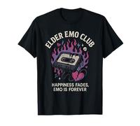 Elder Emo Club Felicità Fades Emo Is Forever Cassette Maglietta