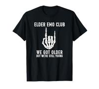 Elder Emo Club Siamo diventati più Vecchi ma Siamo Ancora Giovani Scheletro Maglietta