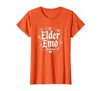 Elder Emo: L'Originale Gotico Nostalgia Amante della Musica Maglietta, Donna, Arancio, M