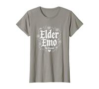 Elder Emo: L'Originale Gotico Nostalgia Amante della Musica Maglietta, Donna, Ardesia, M