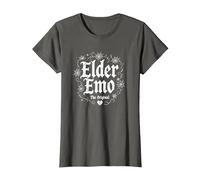 Elder Emo: L'Originale Gotico Nostalgia Amante della Musica Maglietta, Donna, Asfalto, M