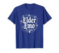 Elder Emo: L'Originale Gotico Nostalgia Amante della Musica Maglietta, Uomo, Blu Reale, M