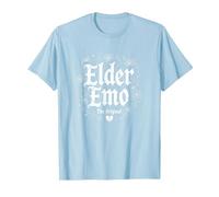 Elder Emo: L'Originale Gotico Nostalgia Amante della Musica Maglietta, Uomo, Celeste, L